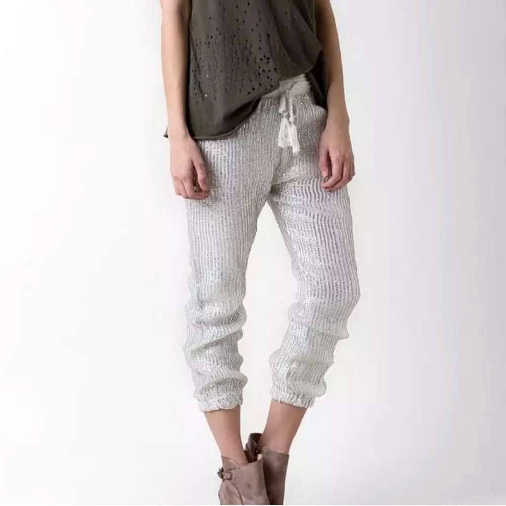 Amuse Society Briar Sequin Harem Jogger Pants Size XS